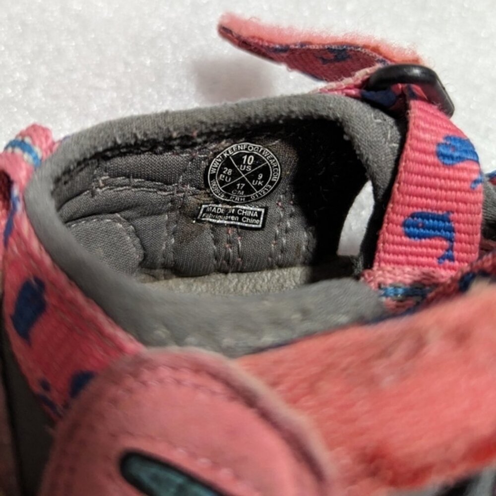 KEEN Kids pink whale water shoes sandals slip-on kids size 10 - Picture 7 of 7